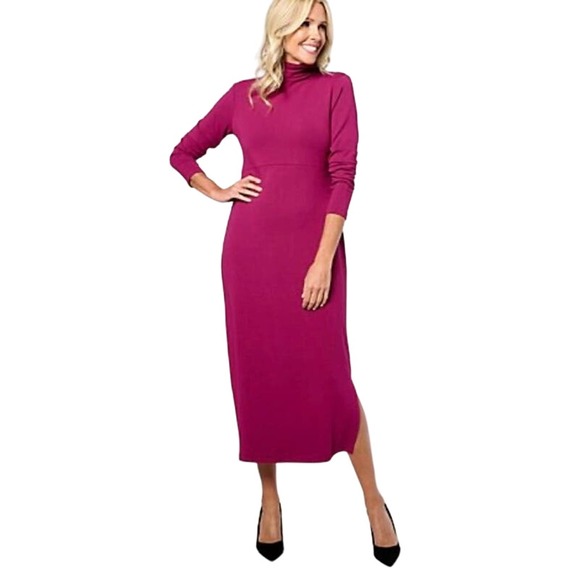 Women with Control Dresses & Skirts - Women W/ Control Finespun Jersey Tummy Control Dress WINTER BERRY NWT SIZE XSP